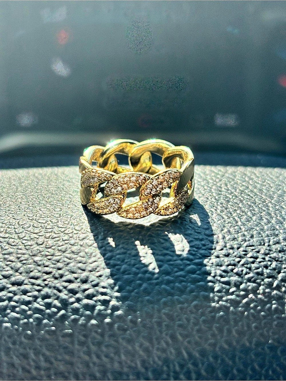Gold-Tone Chain Link Ring